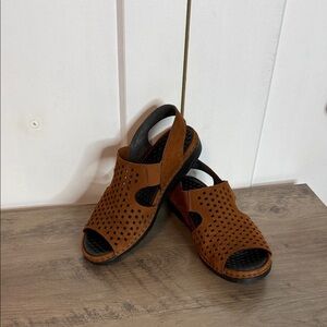 Rieker | 8 | Laser Cut Leather Comfort Sandals
